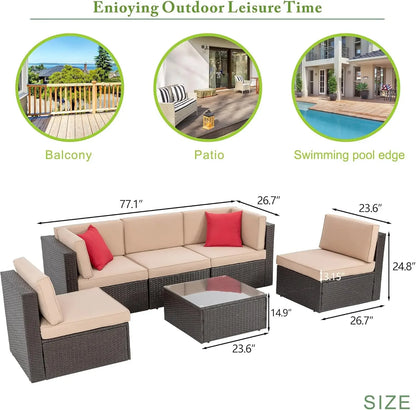 Patio Furniture Set with Fire Pit Table