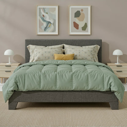 Full/Queen/King Upholstered Bed Frame with Headboard