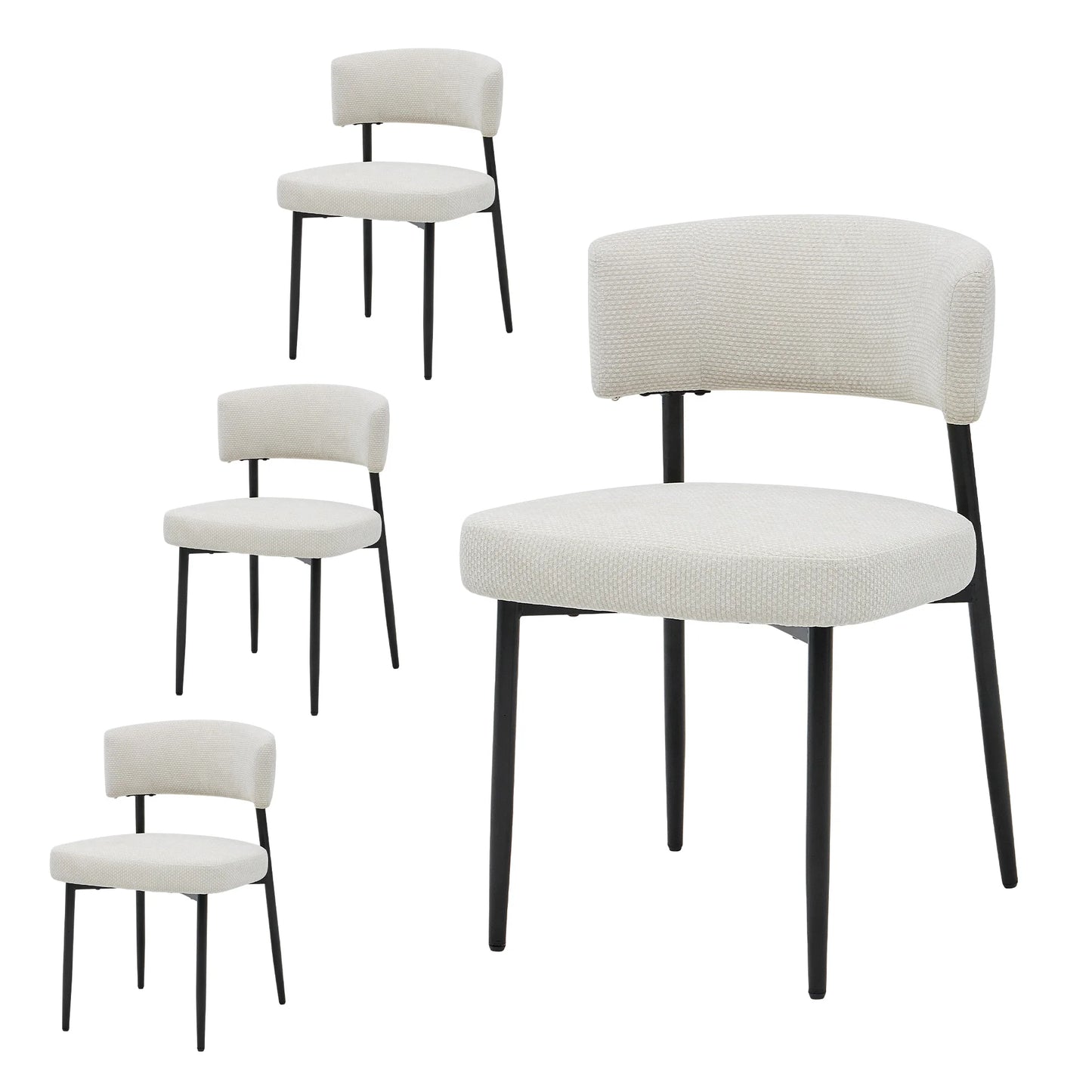 Round Dining Chairs Set of 4