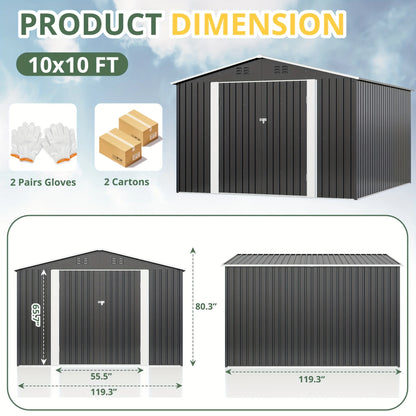 Outdoor Metal Storage Shed