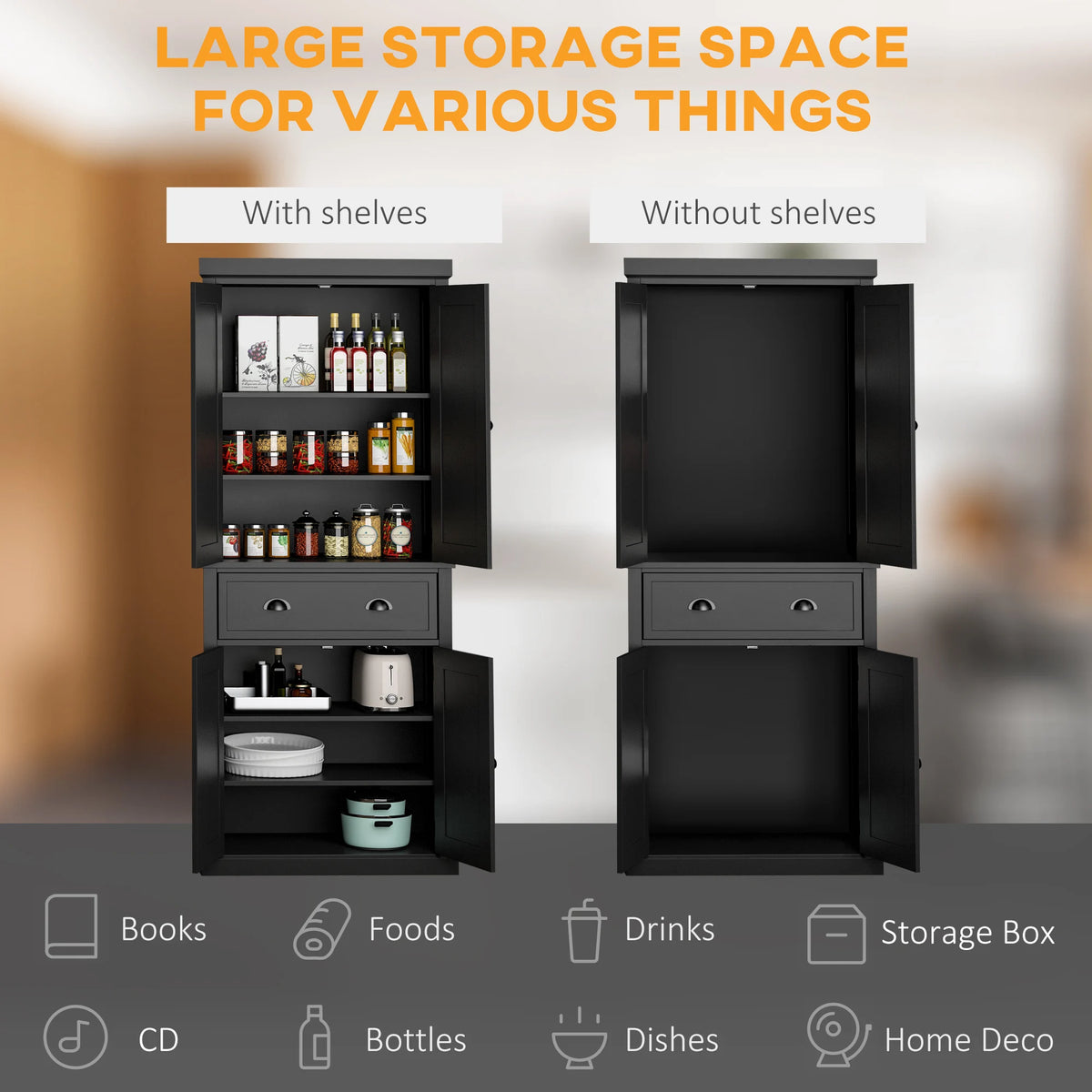 Traditional Freestanding Storage Cabinet