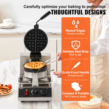 Stainless Steel Round Waffle Iron
