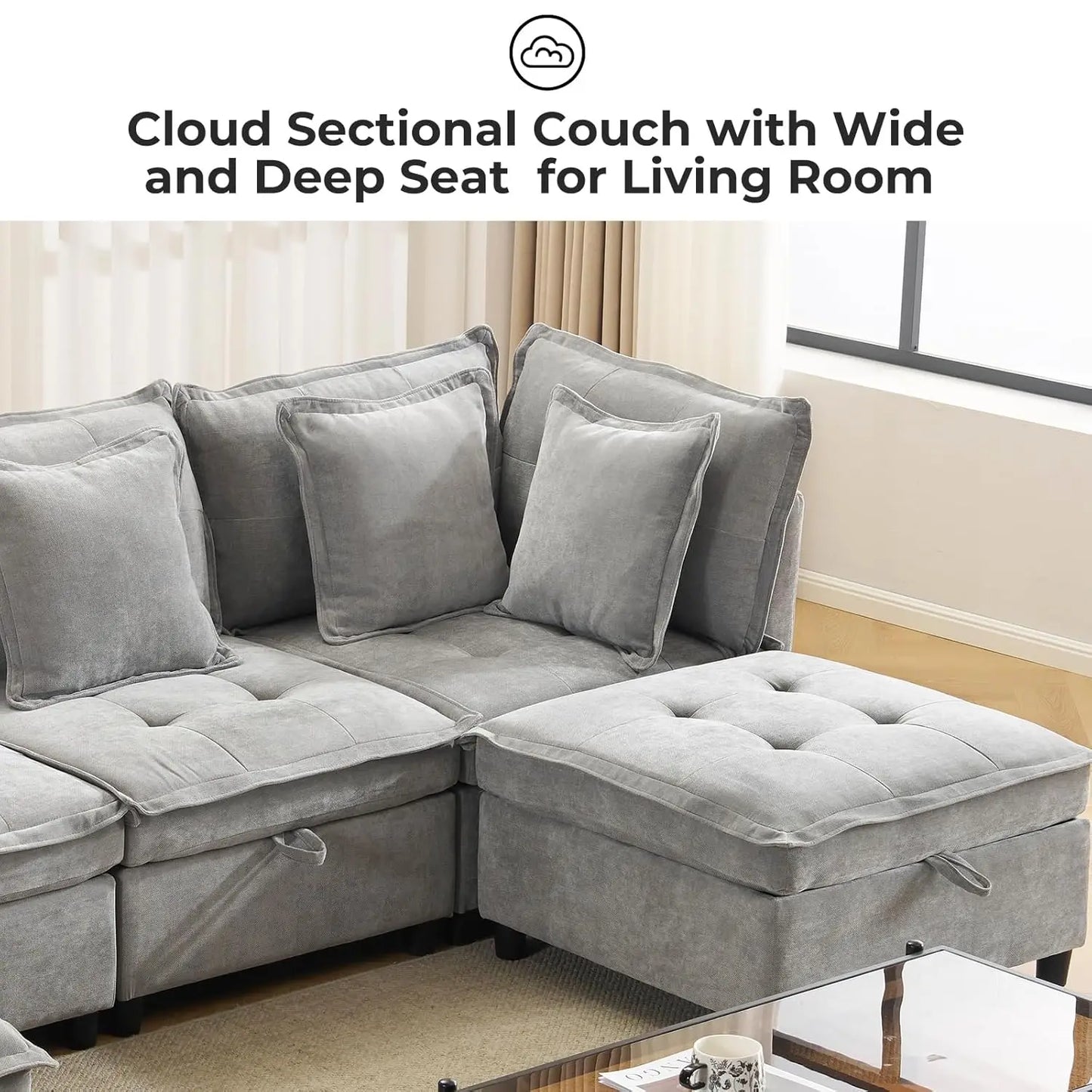 U-Shaped Oversized Sectional Couch