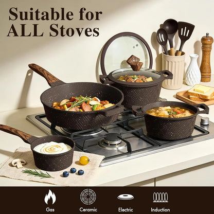 26PCS Pots and Pans Set Non Stick