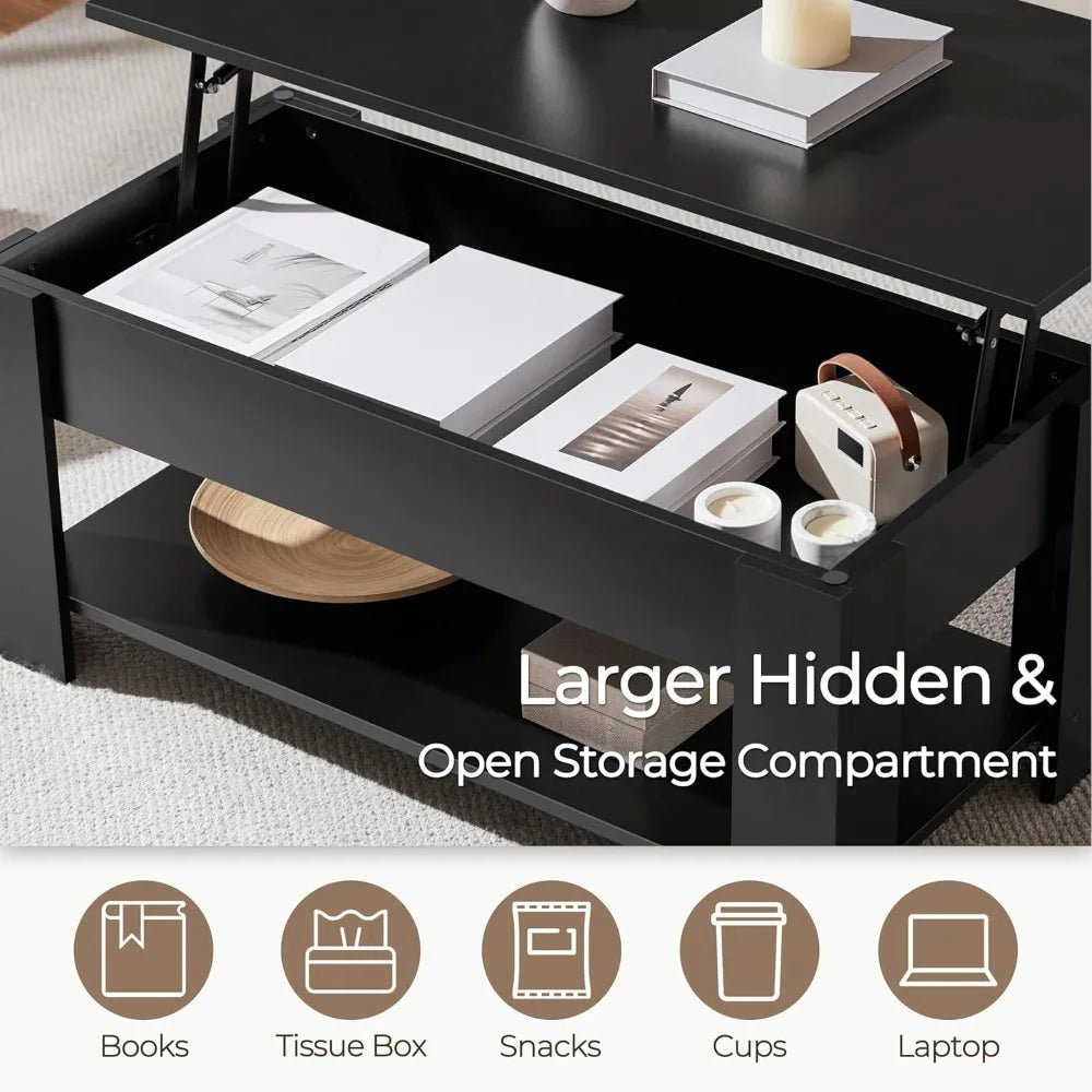 Lift Top Table with Hidden Storage