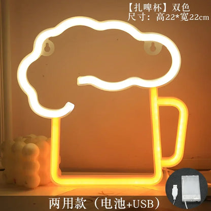 Neon Lamp Wall Mounted Music Bar Nightlight
