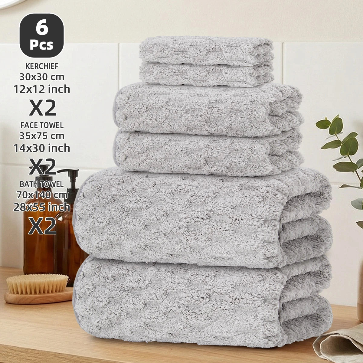 6-Piece Bath Towel Set