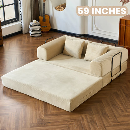Foldable Convertible Futon Sleeper Sofa Bed