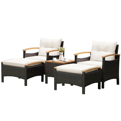 5pc Rattan Patio Furniture Set
