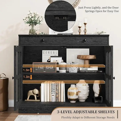 Oak Sideboard Buffet Cabinet