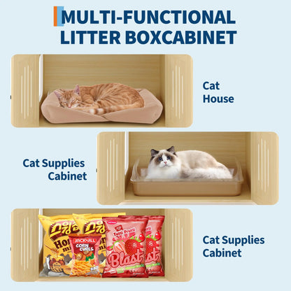 Cat Tree With Litter Box Enclosure