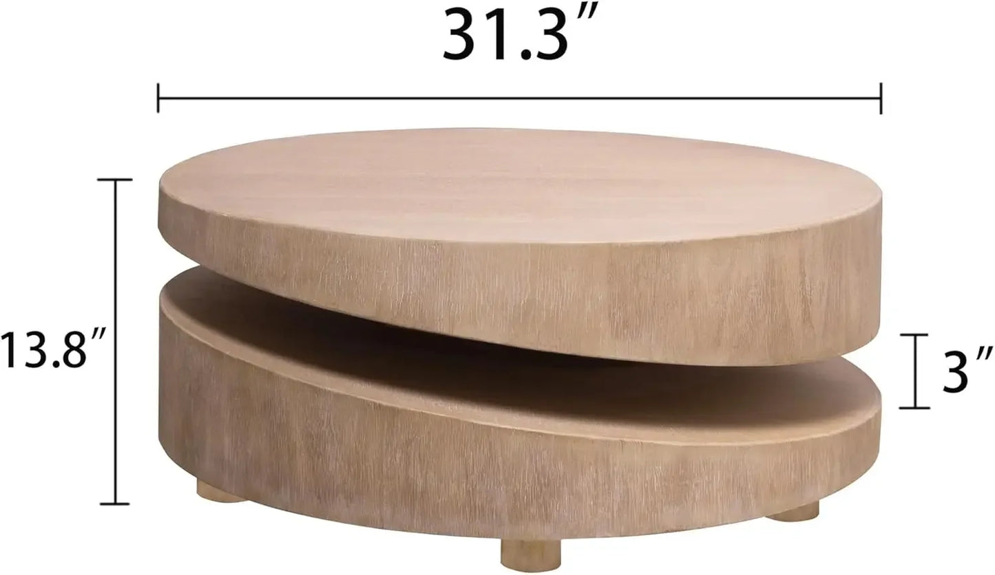 Round Coffee Table, Natural