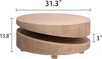 Round Coffee Table, Natural