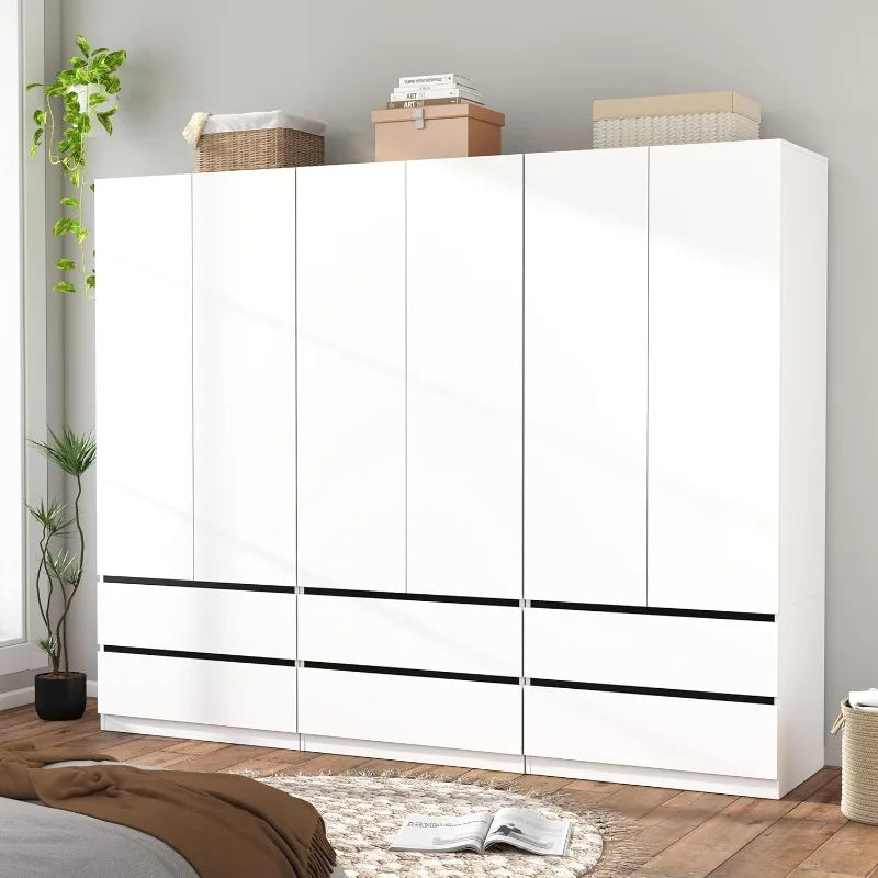 75" White Wooden Armoire