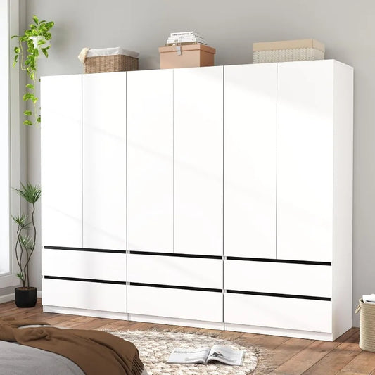 75" White Wooden Armoire