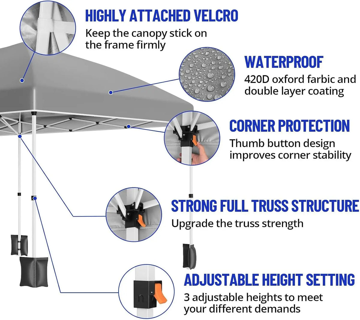 10x20ft Pop‑Up Canopy Tent