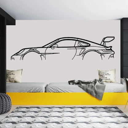 Car Silhouette Wall Art Sticker, Vinyl