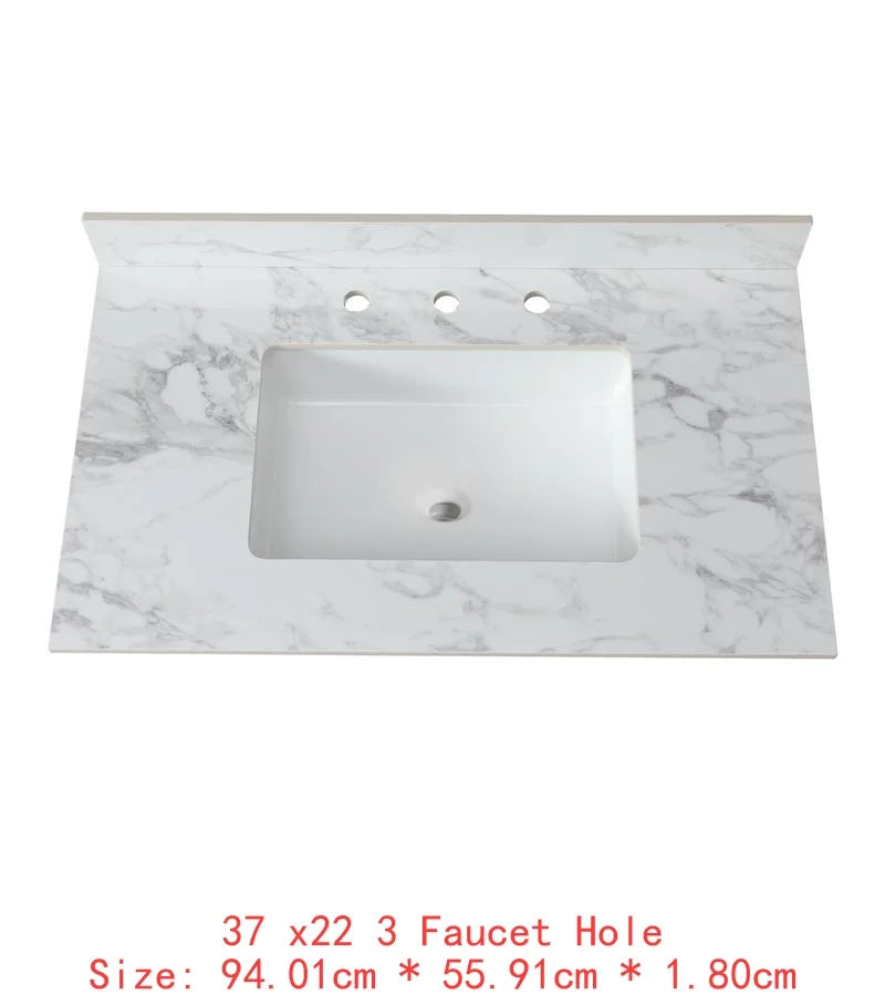 Sintered Stone Undermount Ceramic Sink and Vanity
