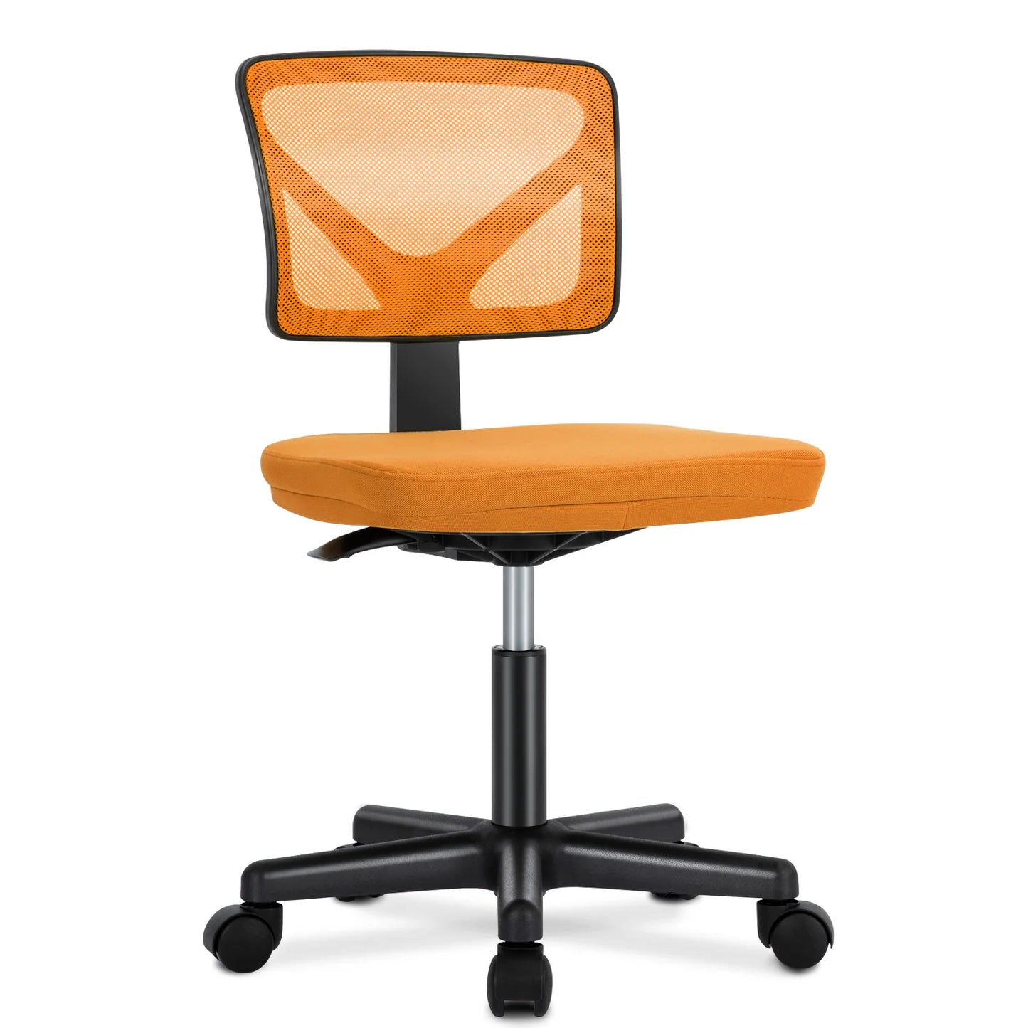 Lumbar Support Armless Rolling Swivel Computer Chair