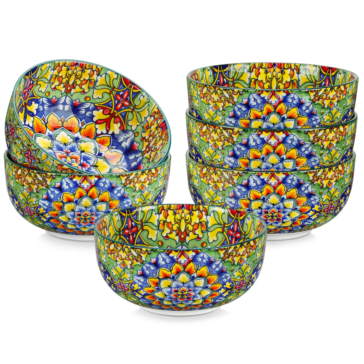 Ceramic Soup Bowls Bohemian Style