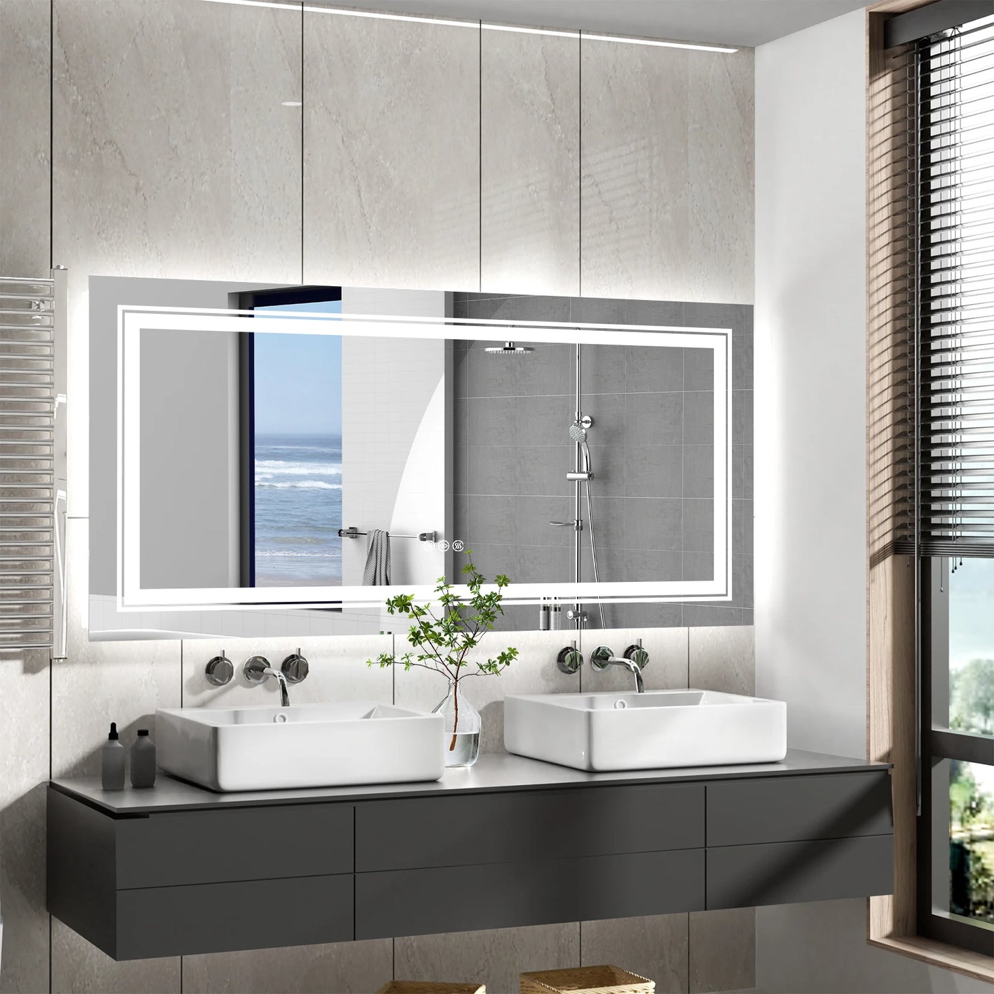 Large Rectangle Bathroom Mirror