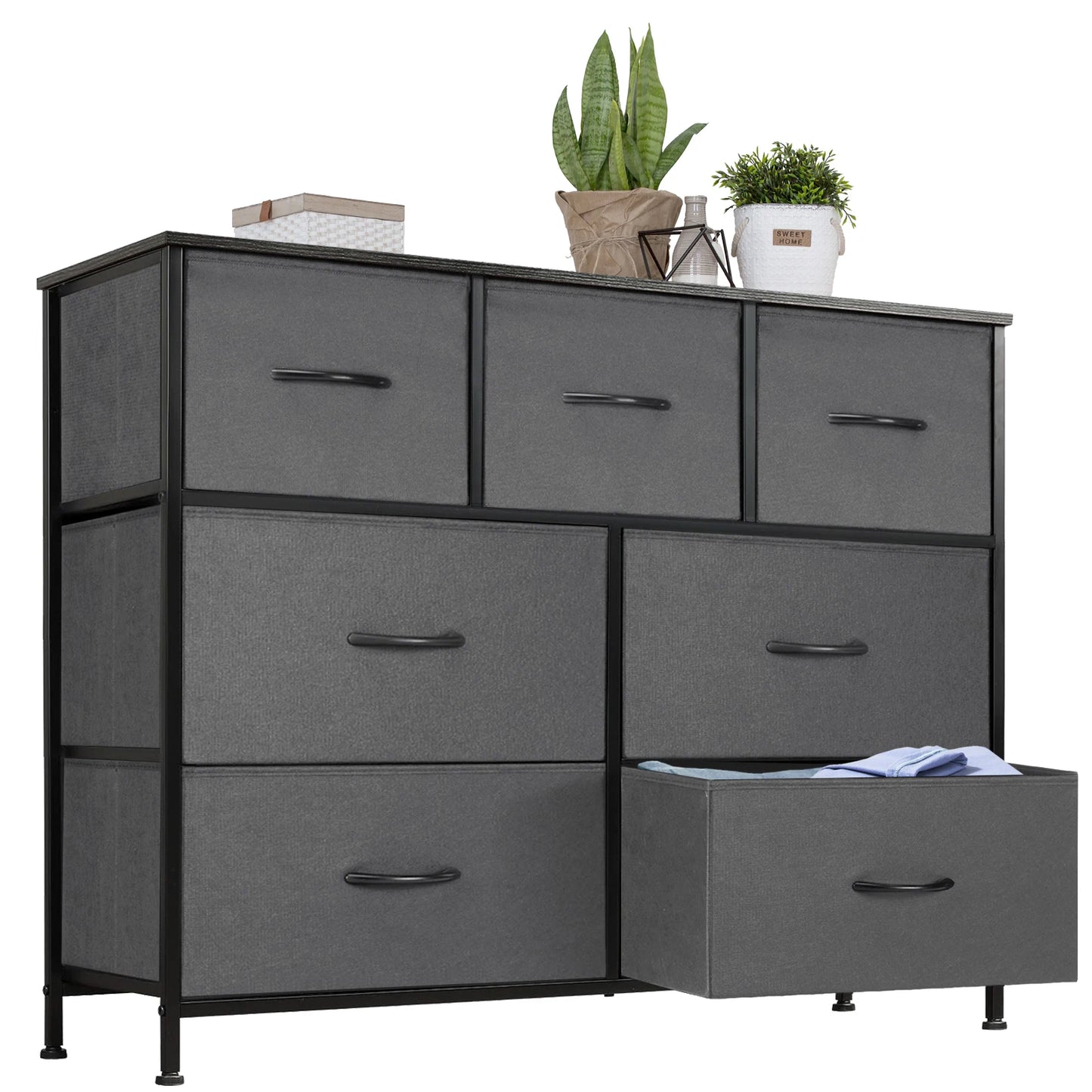 Dresser for Bedroom with 7 Fabric Drawers