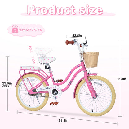 Girls' 20-inch Bike with Basket