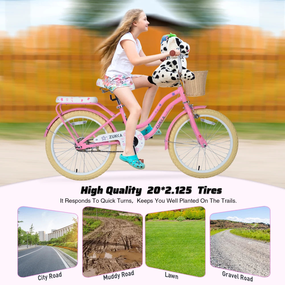 Girls' 20-inch Bike with Basket