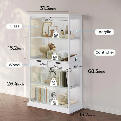 Display Cabinet with Glass Doors