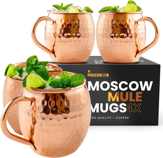 Set of 4 Copper Moscow Mule Mugs