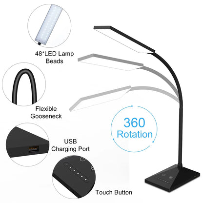 Desk Lamp Flexible Touch, Dimmable