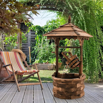Rustic Wishing Well Fountain