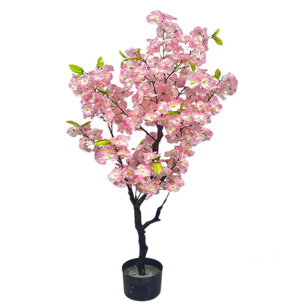 Tall Potted Faux Cherry Blossom Tree