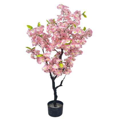 Tall Potted Faux Cherry Blossom Tree