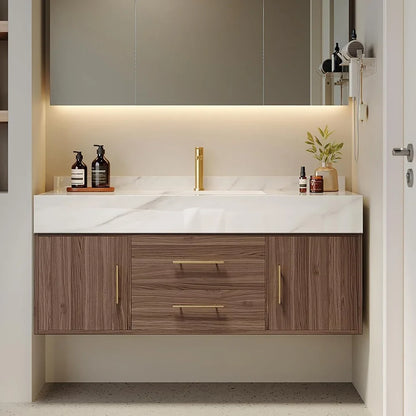Floating Bathroom Vanity with Vessel Sink
