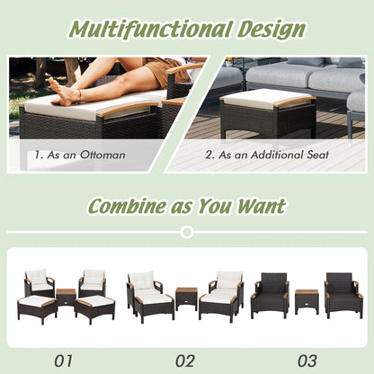 5pc Rattan Patio Furniture Set
