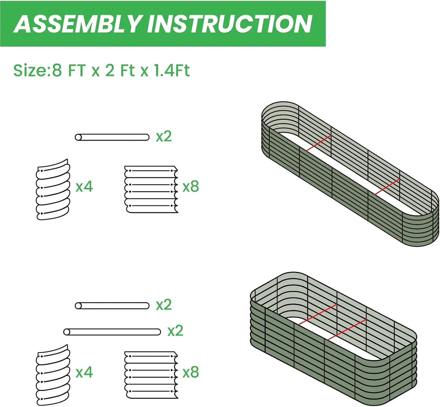 Metal Raised Garden Bed Kit