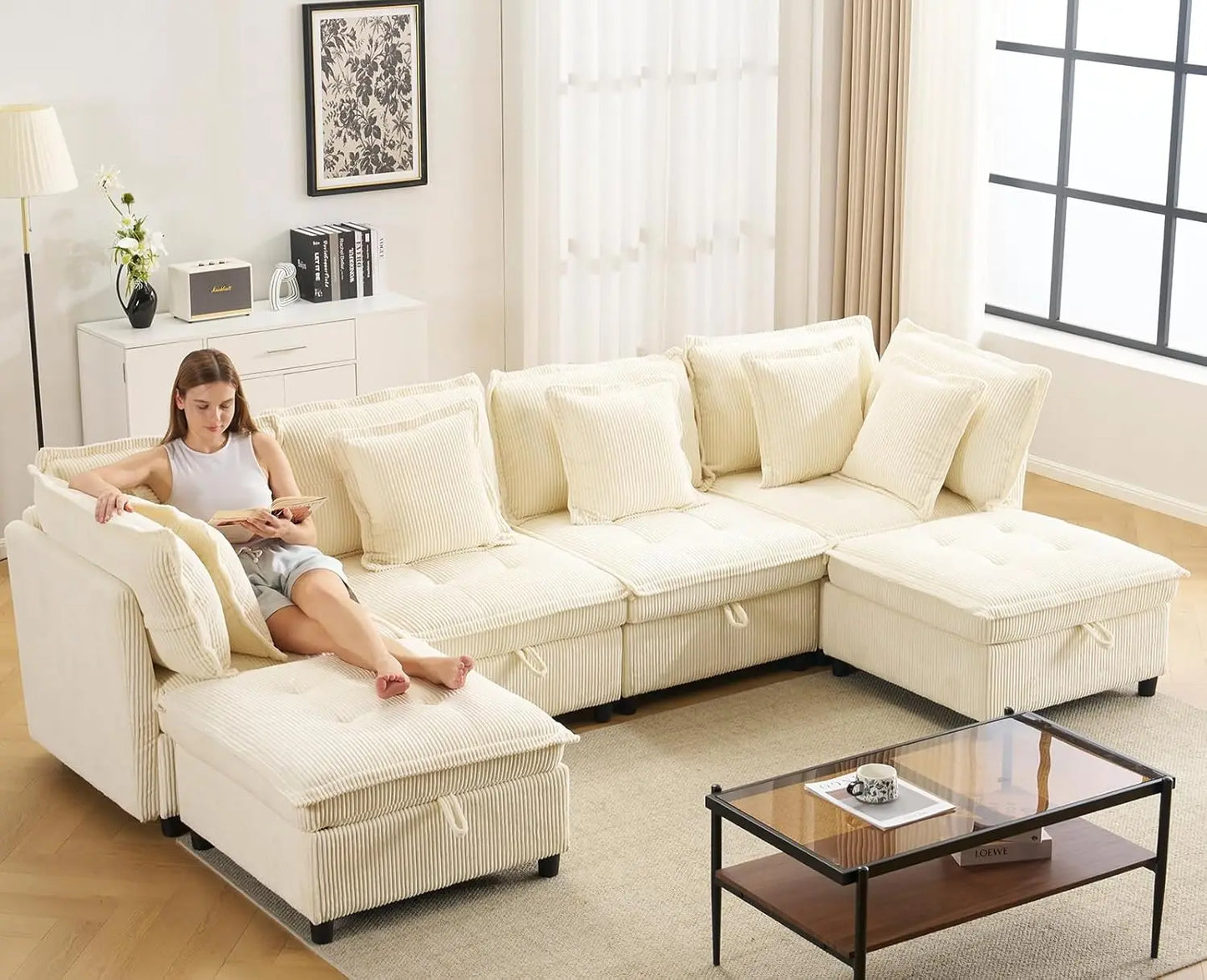 U-Shaped Oversized Sectional Couch
