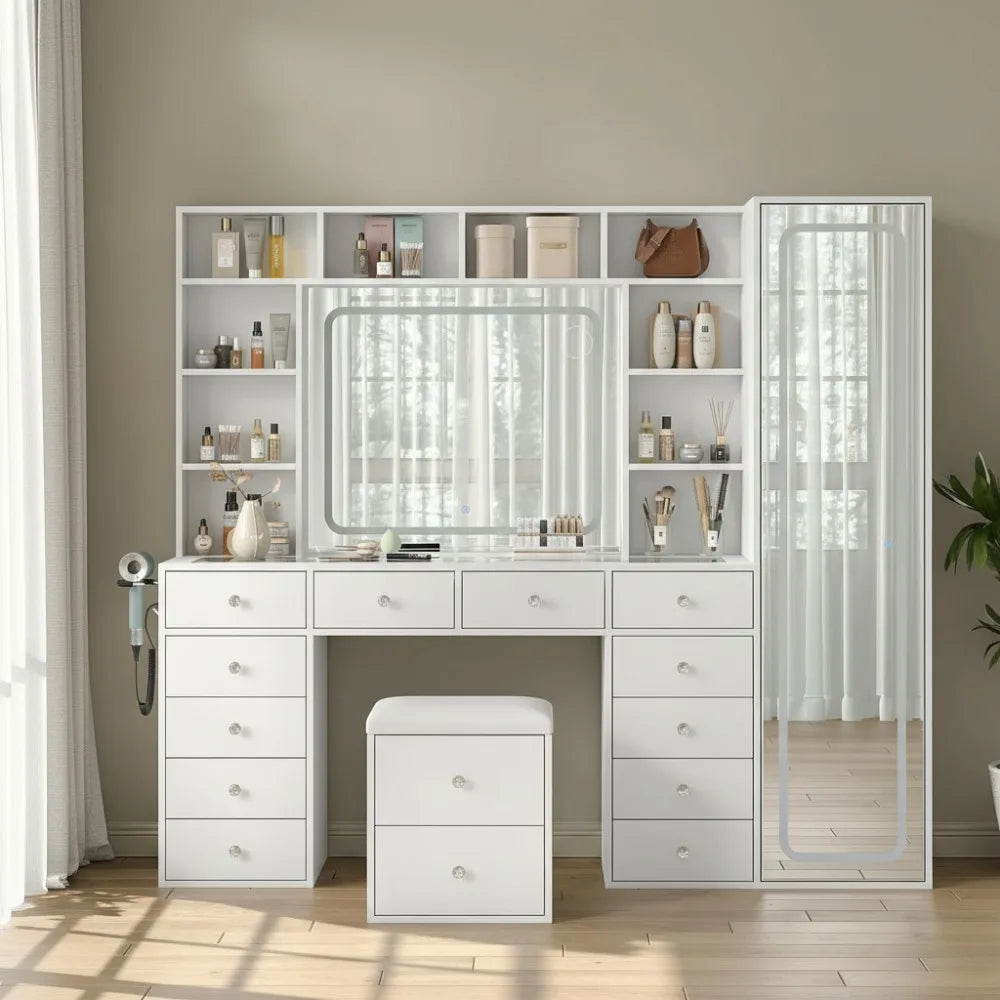 Vanity Desk with Full Length Mirror
