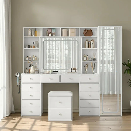 Vanity Desk with Full Length Mirror