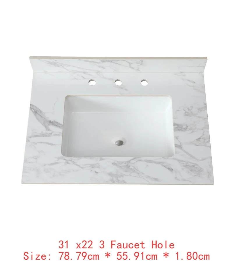 Sintered Stone Undermount Ceramic Sink and Vanity