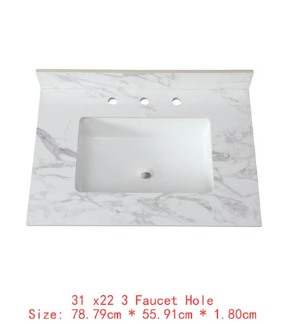 Sintered Stone Undermount Ceramic Sink and Vanity