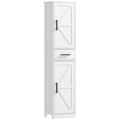 Farmhouse Narrow Bathroom Cabinet with Barn Doors