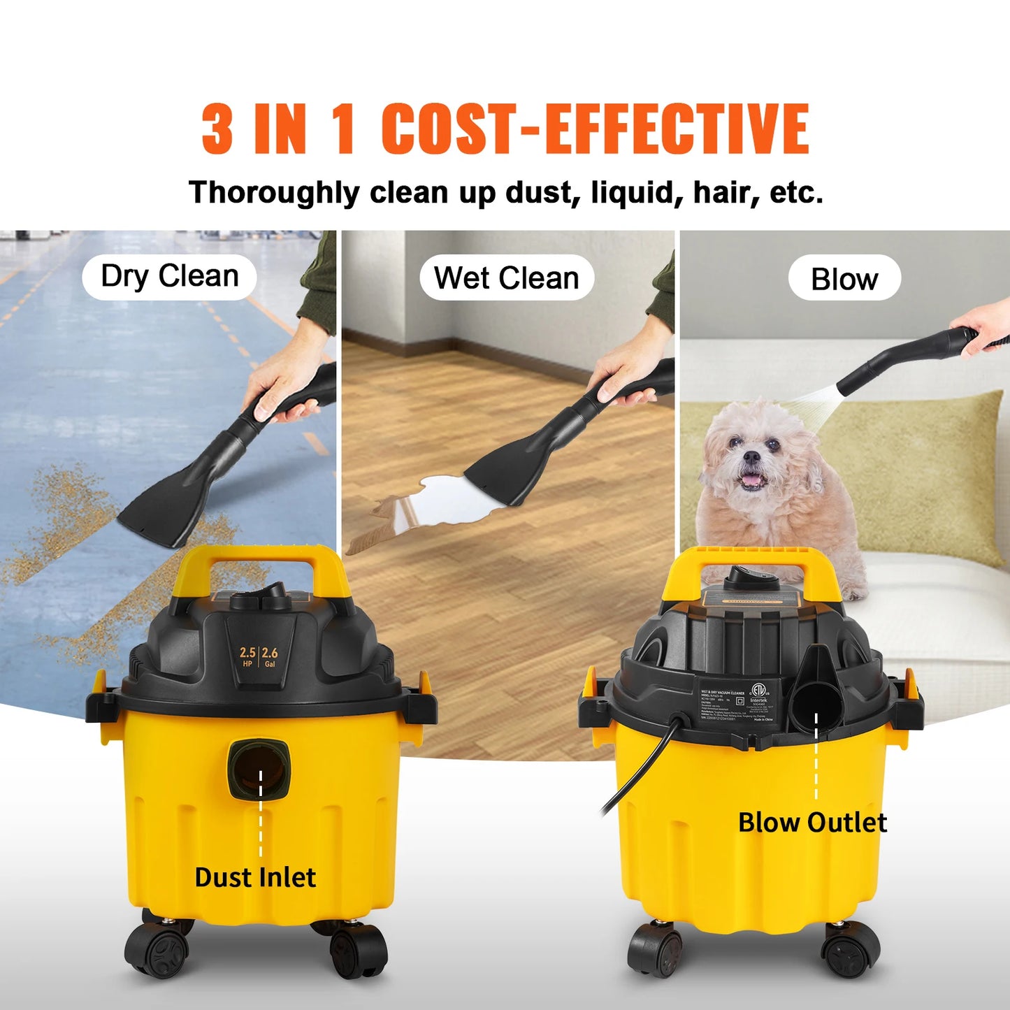 Wet Dry Portable Shop Vac/Blower