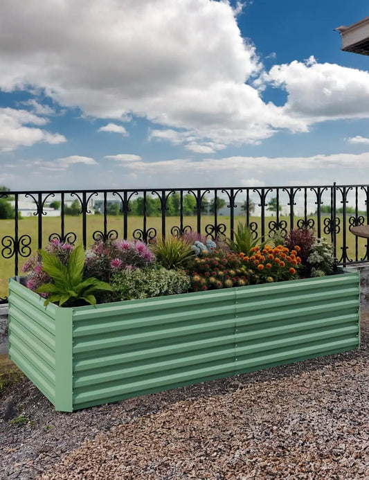 8x4x2 ft Galvanized Raised Garden Bed