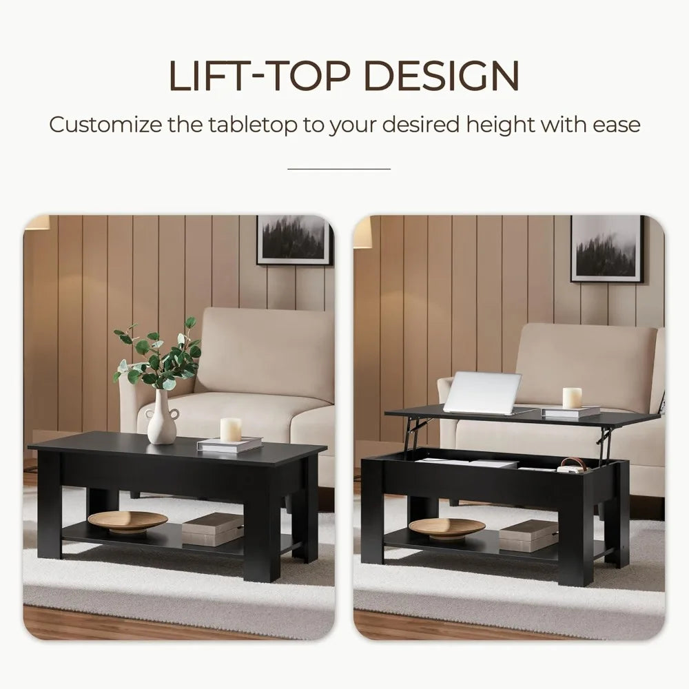 Lift Top Table with Hidden Storage