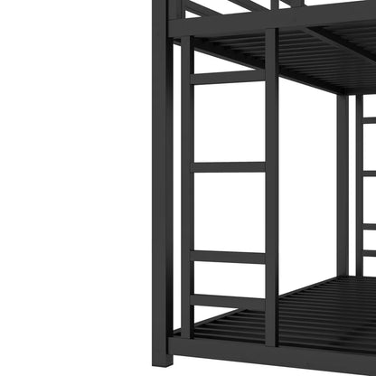 Black Metal Twin XL to Queen Bunk Bed
