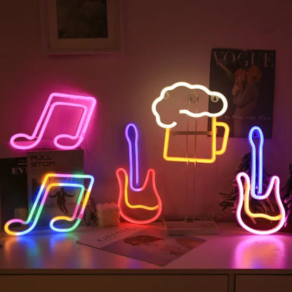 Neon Lamp Wall Mounted Music Bar Nightlight