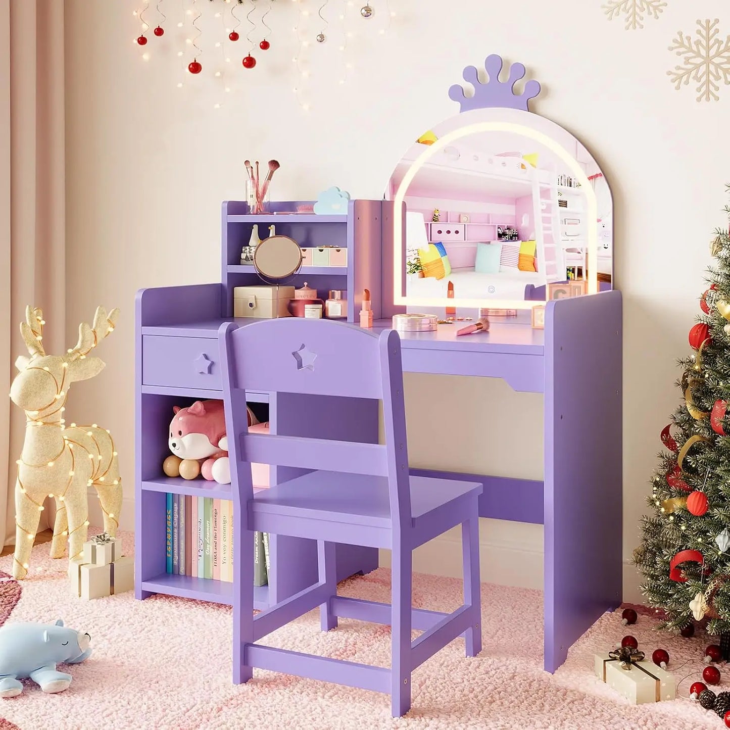 Princess Vanity with Lighted Mirror