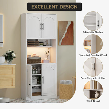 Farmhouse Large Wood Storage Cabinet
